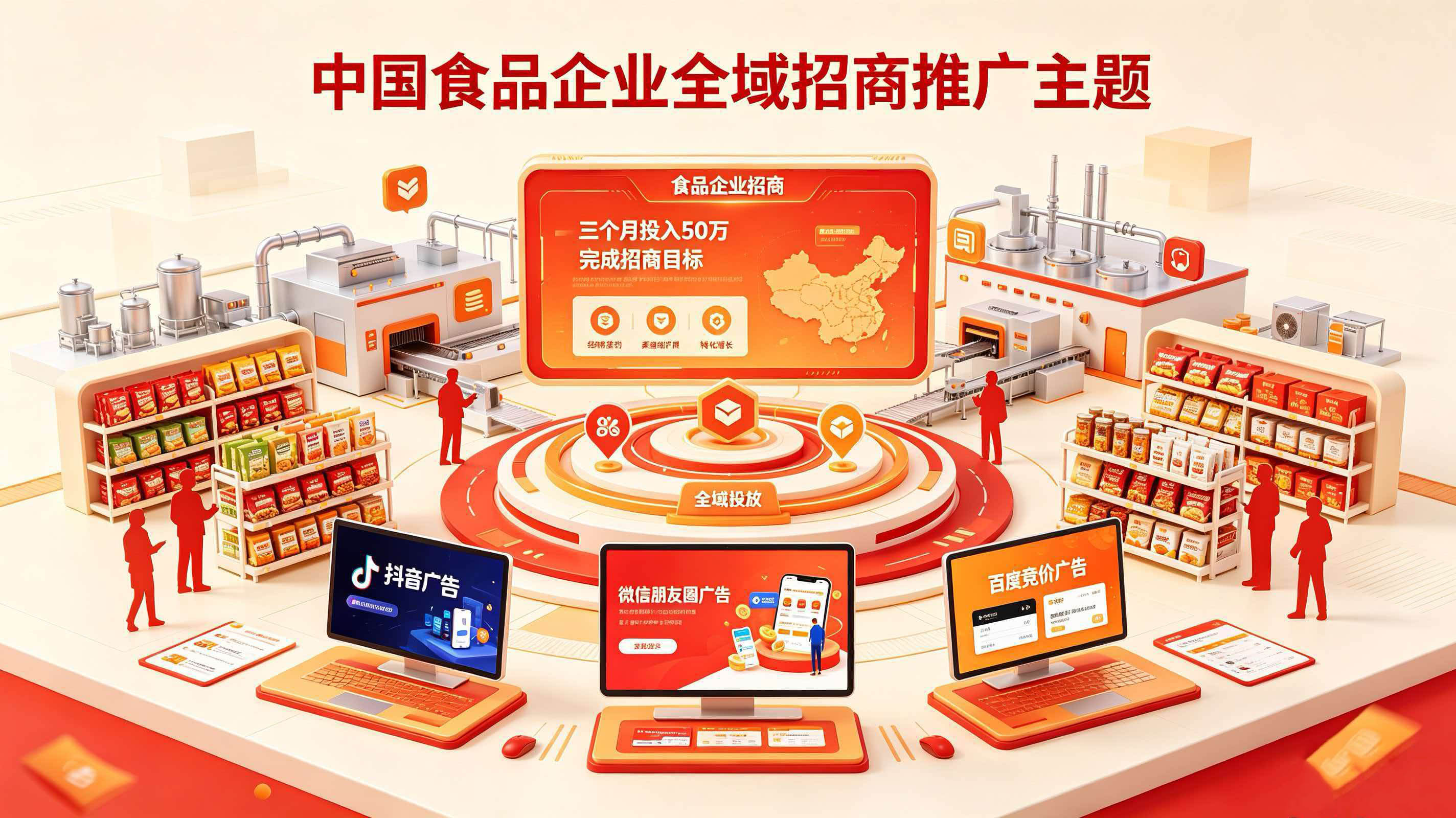食品企业全域广告招商推广落地案例